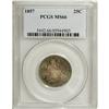 Image 3 : 1857 25C MS66 PCGS. Dappled aqua and pink patina thick