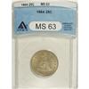 Image 1 : 1864 25C MS63 ANACS. Sharply struck and lustrous, with