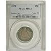 Image 3 : 1872 25C MS63 PCGS. This intricately struck and mildly