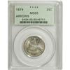 Image 3 : 1874 25C Arrows MS65 PCGS. The 1874 quarter, with a mi