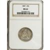 Image 1 : 1887 25C MS62 NGC. Boldly struck, if a trifle weak on