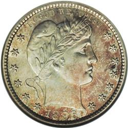 1896-S 25C --Cleaned--ANACS. Unc. Details, Net MS60. Th