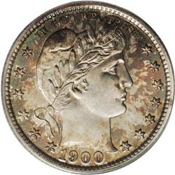1900 25C MS66 PCGS. The Philadelphia Mint produced ove