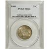 Image 1 : 1908 25C MS64 PCGS. This softly lustrous Choice exampl
