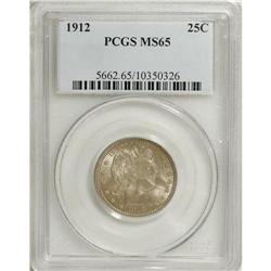 1912 25C MS65 PCGS. A lovely piece that displays swirl