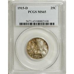 1915-D 25C MS65 PCGS. An attractive example struck in