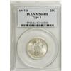 Image 3 : 1917-S 25C Type One MS66 Full Head NGC. A sharply stru
