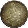 1837 50C AU58 ANACS. Breen-4732. Apple-green and orang