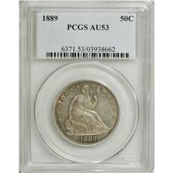 1889 50C AU53 PCGS. From 1879 until 1890, half dollar