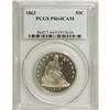 Image 3 : 1863 50C PR64 Cameo PCGS. Four hundred sixty proof hal