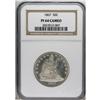 1867 50C PR64 Cameo NGC. Light almond-gold toning grac