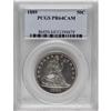 1889 50C PR64 Cameo PCGS. The proof mintage was about