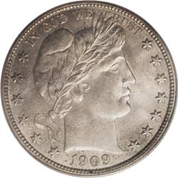 1909 50C MS65 PCGS. Well struck with rich satiny luste