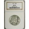 Image 3 : 1911 50C MS65 NGC. The silver-white, sparkling surface