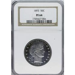1893 50C PR64 NGC. After the premiere year with a proo
