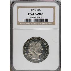1893 50C PR64 Cameo NGC. The devices are frosty, despi