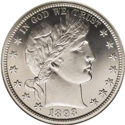 1893 50C PR67 Cameo NGC. The half dollar saw 792 proof