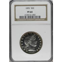 1895 50C PR64 NGC. Both sides display a touch of orang