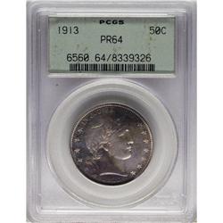 1913 50C PR64 PCGS. An excellent strike prevails over