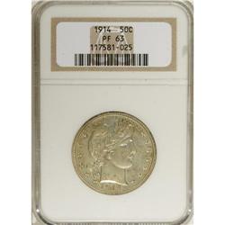 1914 50C PR63 NGC. The 1914 is the lowest mintage Barb