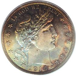 1914 50C PR65 PCGS. The 380-piece proof mintage is the