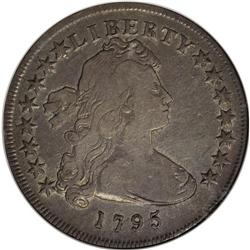 1795 S$1 Draped Bust, Off Center VF20 ANACS. B-14, BB-