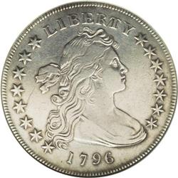 1796 S$1 Small Date, Large Letters--Cleaned--ANACS. VF