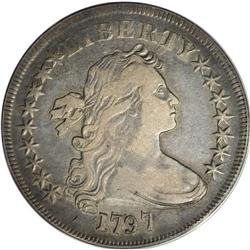 1797 S$1 9x7 Stars, Large Letters VF35 PCGS. B-1, BB-7