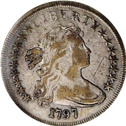 1797 S$1 9x7 Stars, Large Letters--Scratched--NCS. VF