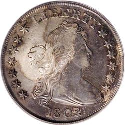 1802/1 S$1 Wide Date AU53 PCGS. B-3, BB-234, R.3. A pl