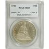 Image 1 : 1842 S$1 MS60 PCGS. Bower''s ''Blundered Date'' variet