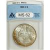 1860-O S$1 MS62 ANACS. Splashes of orange toning invig