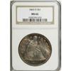 1860-O S$1 MS62 NGC. Tobacco-brown toning is deepest n