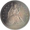 1862 S$1 MS62 ANACS. Iridescent salmon-pink, orange, a