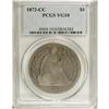 Image 3 : 1872-CC S$1 VG10 PCGS. In 1873 the intrinsic silver co