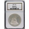 Image 3 : 1873 S$1 MS62 Prooflike NGC. A reflective example of t