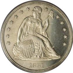 1861 S$1 PR64 PCGS. This date represents the first Civ