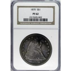 1870 S$1 PR62 NGC. Despite the sizable official mintag