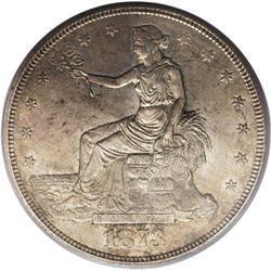 1873-CC T$1 MS62 PCGS. The scarcity of 1873-CC Trade d