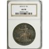 Image 1 : 1875-CC T$1 AU58 NGC. Type Two Reverse. Dove-gray and