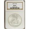 Image 1 : 1877-S T$1 MS62 NGC. A highly lustrous and nearly bril