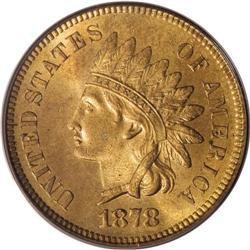 1878 1C MS66 Red PCGS. An attractive Gem Mint State re