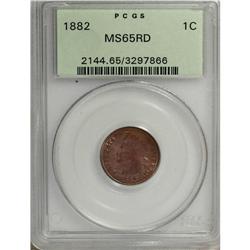 1882 1C MS65 Red PCGS. This lustrous rose-red Gem is w