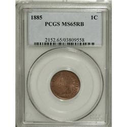 1885 1C MS65 Red and Brown PCGS. This coin presents a