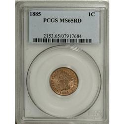1885 1C MS65 Red PCGS. Bright copper-gold luster adorn