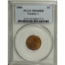 1886 1C Type One MS65 Red and Brown PCGS. The lustrous