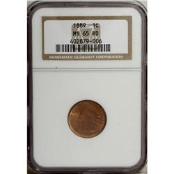 1889 1C MS65 Red PCGS. Boldly struck and lustrous, wit