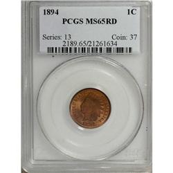 1894 1C MS65 Red PCGS. Rich cherry-red color and a bol