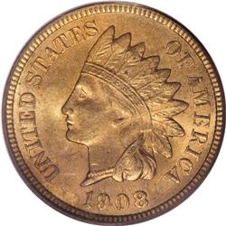 1908-S 1C MS65 Red PCGS. A pale gold Gem that has glim