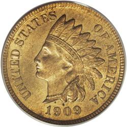1909-S 1C MS65 Red PCGS. A lovely light gold Gem that